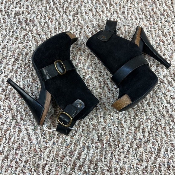 Pedro Garcia Christel Black Suede Platform Stiletto Heel Backless Booties - Picture 5 of 7